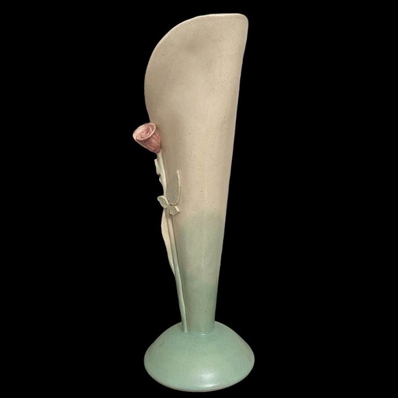 Vintage Palm Pottery, Collison Signed Pastel Calla Lily Vase 15” Tall EUC - Picture 3 of 9